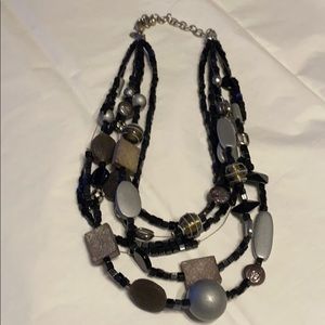 Cute boho beaded necklace multicolor. 26” vgc